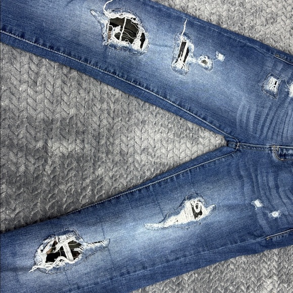 Judy Blue Distressed Blue Women's Skinny Jeans - Picture 9 of 9